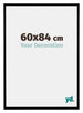 Bordeaux Plastic Photo Frame 60x84cm Black Matt Front Size | Yourdecoration.com