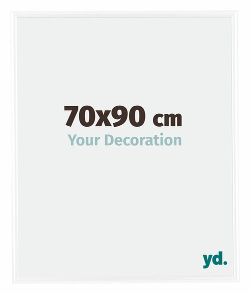 Bordeaux Plastic Photo Frame 70x90cm White High Gloss Front Size | Yourdecoration.com