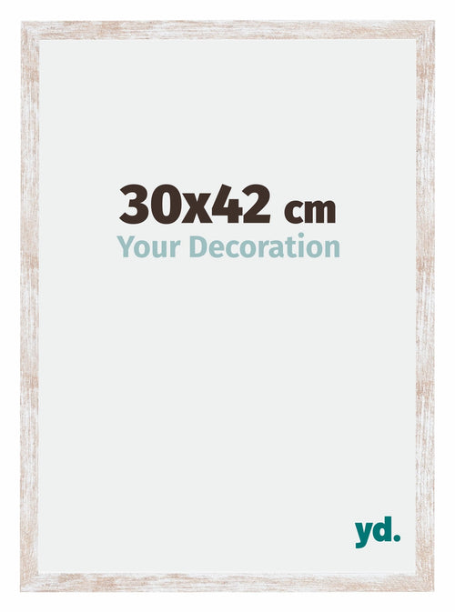 Catania MDF Photo Frame 30x42cm White Wash Size | Yourdecoration.com