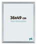 Catania MDF Photo Frame 36x49cm Silver Front Size | Yourdecoration.com