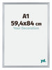 Catania MDF Photo Frame 59 4x84cm A1 Silver Size | Yourdecoration.com