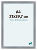 Como MDF Photo Frame 21x29 7cm A4 Aluminium Brushed Front Size | Yourdecoration.com