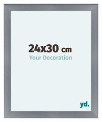 Como MDF Photo Frame 24x30cm Aluminium Brushed Front Size | Yourdecoration.com