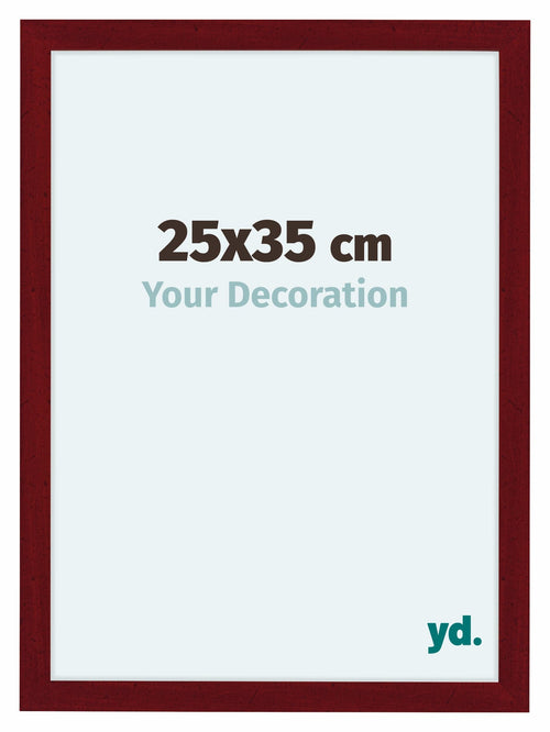 Como MDF Photo Frame 25x35cm Wine Red Swept Front Size | Yourdecoration.com