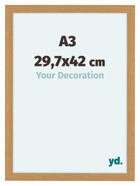 Como MDF Photo Frame 29 7x42cm A3 Beech Front Size | Yourdecoration.com