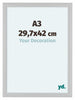Como MDF Photo Frame 29 7x42cm A3 White High Gloss Front Size | Yourdecoration.com