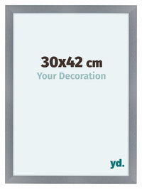 Como MDF Photo Frame 30x42cm Aluminium Brushed Front Size | Yourdecoration.com