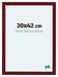 Como MDF Photo Frame 30x42cm Wine Red Swept Front Size | Yourdecoration.com