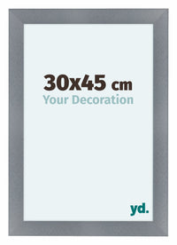 Como MDF Photo Frame 30x45cm Aluminium Brushed Front Size | Yourdecoration.com
