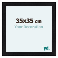 Como MDF Photo Frame 35x35cm Black Matte Front Size | Yourdecoration.com