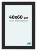Como MDF Photo Frame 40x60cm Black Woodgrain Front Size | Yourdecoration.com
