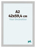 Como MDF Photo Frame 42x59 4cm A2 White Woodgrain Front Size | Yourdecoration.com