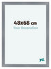 Como MDF Photo Frame 48x68cm Aluminium Brushed Front Size | Yourdecoration.com