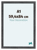 Como MDF Photo Frame 59 4x84cm A1 Gray Swept Front Size | Yourdecoration.com