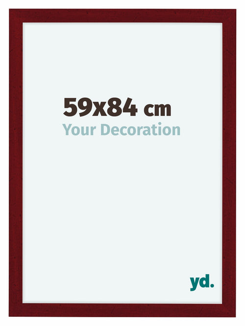 Como MDF Photo Frame 59x84cm Wine Red Swept Front Size | Yourdecoration.com
