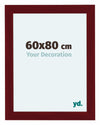 Como MDF Photo Frame 60x80cm Wine Red Swept Front Size | Yourdecoration.com