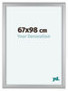 Como MDF Photo Frame 67x98cm Silver Matte Front Size | Yourdecoration.com