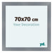 Como MDF Photo Frame 70x70cm Aluminium Brushed Front Size | Yourdecoration.com