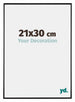 Evry Plastic Photo Frame 21x30cm Black High Gloss Front Size | Yourdecoration.com