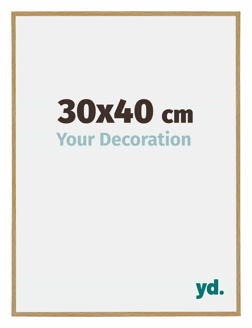 Evry Plastic Photo Frame 30x40cm Beech Light Front Size | Yourdecoration.com