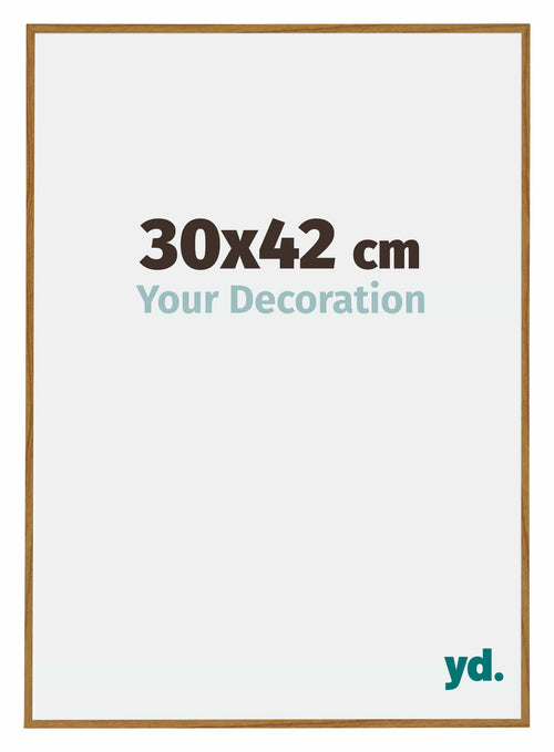 Evry Plastic Photo Frame 30x42cm Beech Light Front Size | Yourdecoration.com