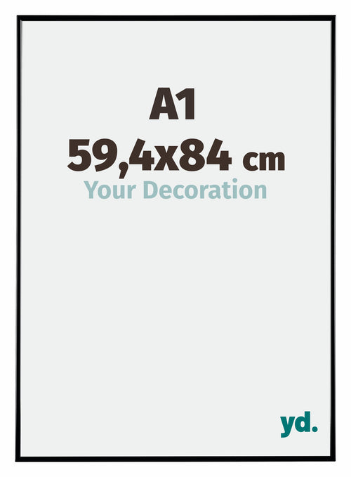 Evry Plastic Photo Frame 59 4x84cm A1 Black High Gloss Front Size | Yourdecoration.com