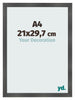Photo Frame A4 - 21x29,7 cm - Black Matte - MDF - Pisa