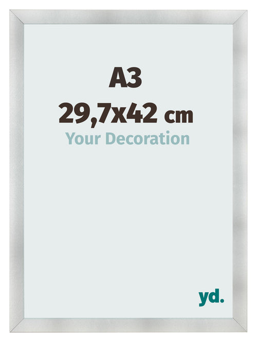 Photo Frame A3 - 29,7x42 cm - Aluminum Brushed - MDF - Pisa