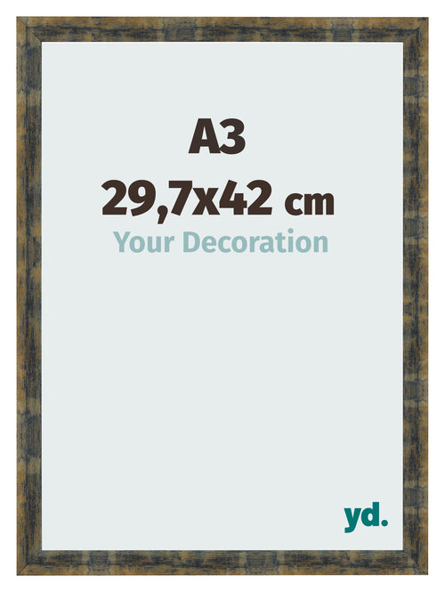 Photo Frame A3 - 29,7x42 cm - Blue Gold Melange - MDF - Pisa