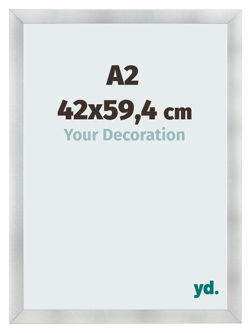 Photo Frame A2 - 42x59,4 cm - Aluminum Brushed - MDF - Pisa