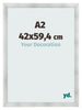 Photo Frame A2 - 42x59,4 cm - Aluminum Brushed - MDF - Pisa