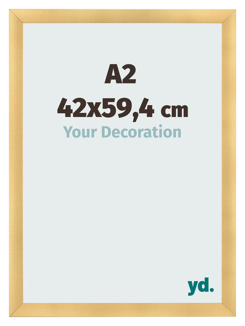 Photo Frame A2 - 42x59,4 cm - Gold Matte - MDF - Pisa