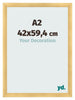 Photo Frame A2 - 42x59,4 cm - Gold Matte - MDF - Pisa