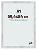 Photo Frame A1 - 59,4x84 cm - Aluminum Brushed - MDF - Pisa