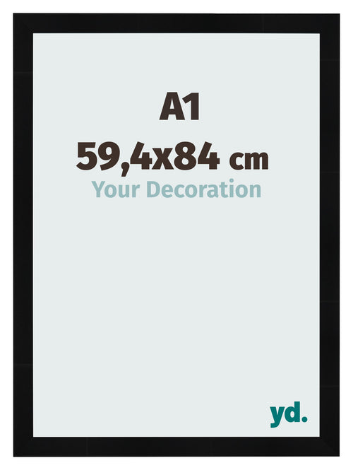 Photo Frame A1 - 59,4x84 cm - Black High Gloss - MDF - Pisa