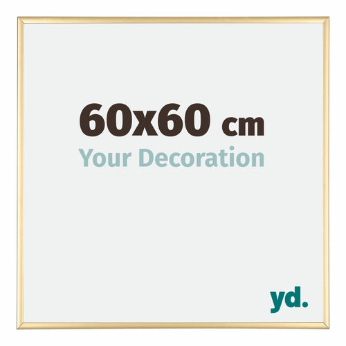 Kent Aluminium Photo Frame 60x60cm Gold Front Size | Yourdecoration.com