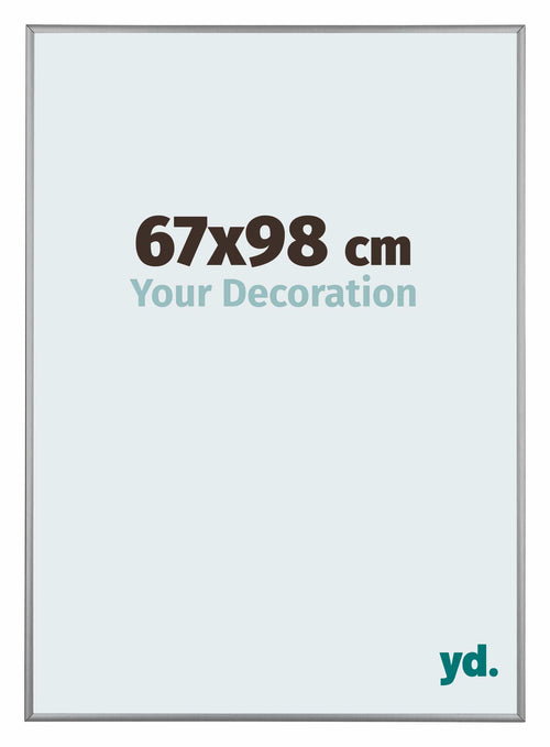Kent Aluminium Photo Frame 67x98cm Platinum Front Size | Yourdecoration.com