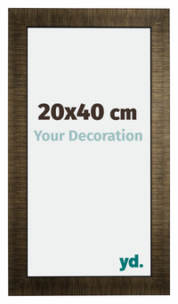 Leeds Wooden Photo Frame 20x40cm Champagne Brushed Front Size | Yourdecoration.com