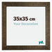 Leeds Wooden Photo Frame 35x35cm Champagne Brushed Front Size | Yourdecoration.com