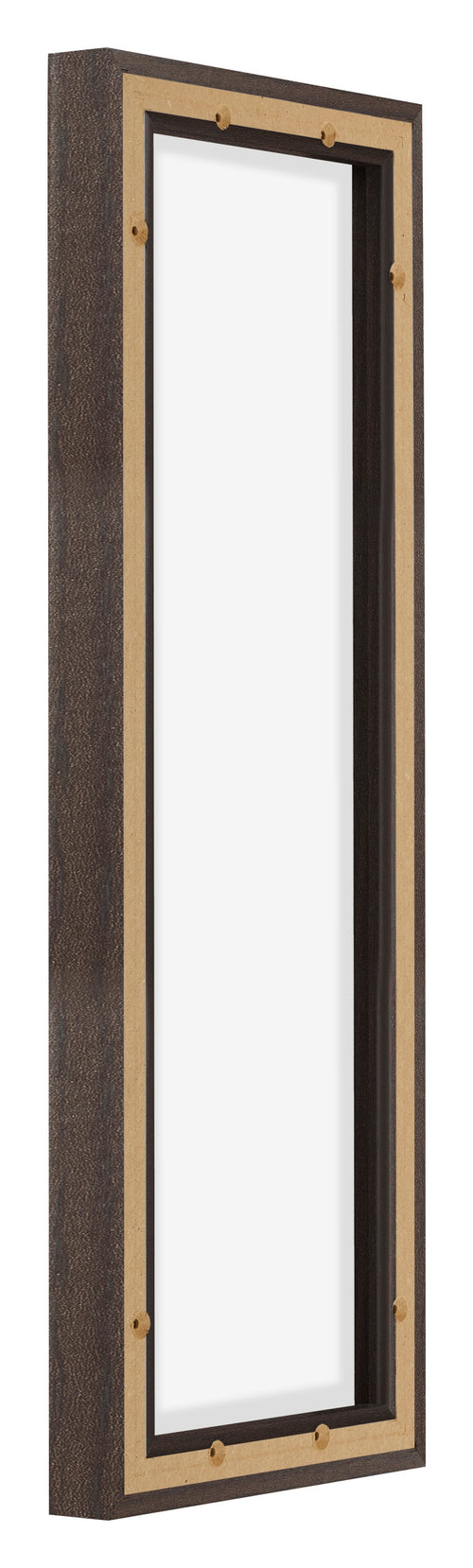 Lyon MDF Canvas Floater Frame 1 3 Oak Dark Back Oblique | Yourdecoration.com