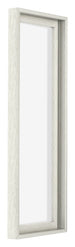 Lyon MDF Canvas Floater Frame 1 3 White Wash Front Oblique | Yourdecoration.com