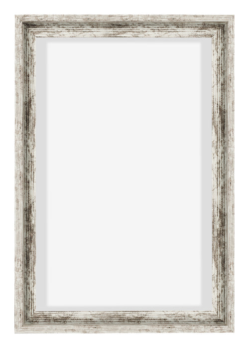 Lyon MDF Canvas Floater Frame 2 3 White Vintage Front | Yourdecoration.com