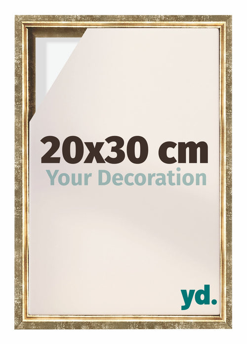 Lyon MDF Canvas Floater Frame 20x30cm Gold Antique Front Size | Yourdecoration.com