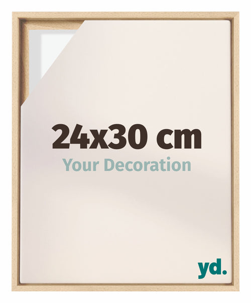 Lyon MDF Canvas Floater Frame 24x30cm Beech Front Size | Yourdecoration.com