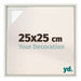 Lyon MDF Canvas Floater Frame 25x25cm White Matte Front Size | Yourdecoration.com