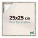 Lyon MDF Canvas Floater Frame 25x25cm White Vintage Voorzijde Maat | Yourdecoration.com