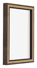 Lyon MDF Canvas Floater Frame 3 4 Oak Dark Back Oblique | Yourdecoration.com