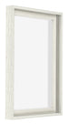 Lyon MDF Canvas Floater Frame 3 4 White Wash Front Oblique | Yourdecoration.com