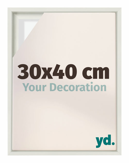 Lyon MDF Canvas Floater Frame 30x40cm White Matte Front Size | Yourdecoration.com