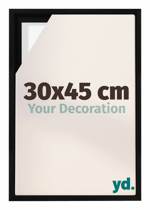 Lyon MDF Canvas Floater Frame 30x45cm Black Matte Front Size | Yourdecoration.com